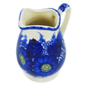 Polish Pottery Pitcher 12 oz Blue Poppy Dream UNIKAT