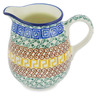 Polish Pottery Pitcher 12 oz Grecian Sea