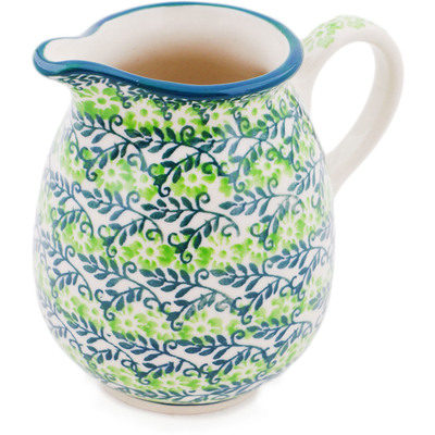 Polish Pottery Pitcher 12 oz Lush Meadow