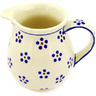 Polish Pottery Pitcher 15 oz Daisy Dots