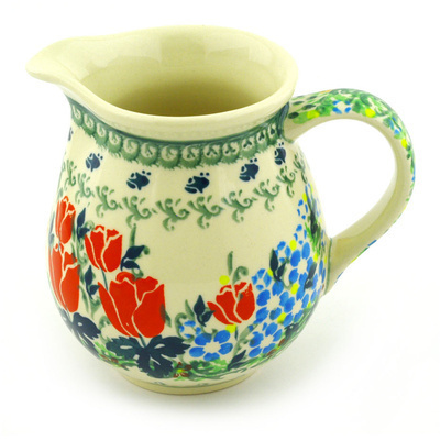 Polish Pottery Pitcher 15 oz