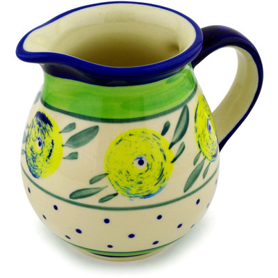 Polish Pottery Pitcher 15 oz Limon Swirl