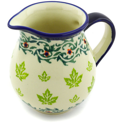 Polish Pottery Pitcher 15 oz Maple Days