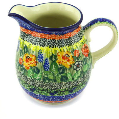 Polish Pottery Pitcher 17 oz Splendid Morning Glow UNIKAT