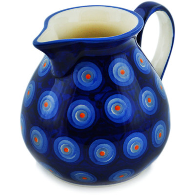 Polish Pottery Pitcher 19 oz Whirlpool UNIKAT