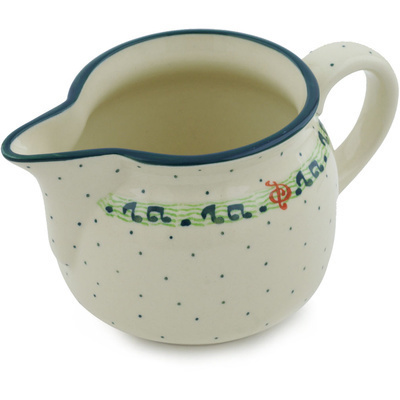 Polish Pottery Pitcher 24 oz Musical Dance