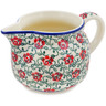 Polish Pottery Pitcher 24 oz Rose Vines UNIKAT