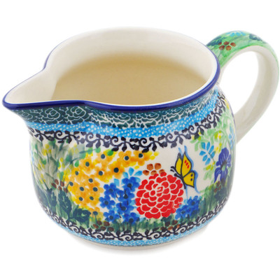 Polish Pottery Pitcher 24 oz Spring Garden UNIKAT