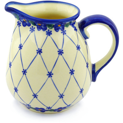 Polish Pottery Pitcher 29 oz Gossamer UNIKAT