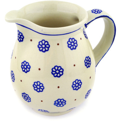 Polish Pottery Pitcher 29 oz Simple Daisies