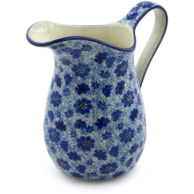 Polish Pottery Pitcher 3&frac12; Cup Misty Dragonfly