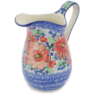 Polish Pottery Pitcher 3&frac12; Cup Peak Of Perfection UNIKAT