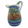 Polish Pottery Pitcher 3&frac12; Cup Spring Field UNIKAT