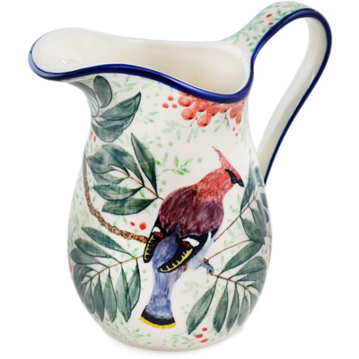 Polish Pottery Pitcher 3&frac12; Cup Tropic Heaven UNIKAT