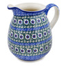 Polish Pottery Pitcher 3&frac12; cups Daises And Tall Grass UNIKAT