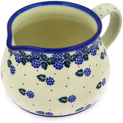 Polish Pottery Pitcher 34 oz Blackberry Delight