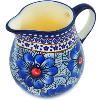 Polish Pottery Pitcher 34 oz Blue Heaven UNIKAT