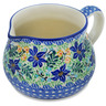 Polish Pottery Pitcher 34 oz Midnight Lilies UNIKAT