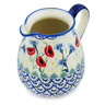 Polish Pottery Pitcher 34 oz Poppies And Cornflowers UNIKAT