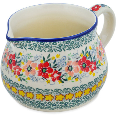 Polish Pottery Pitcher 34 oz Summer Joy UNIKAT