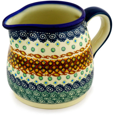 Polish Pottery Pitcher 40 oz Artichoke Heart UNIKAT