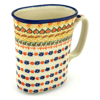 Polish Pottery Pitcher 40 oz Dessert Sunrise