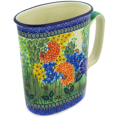 Polish Pottery Pitcher 40 oz Garden Delight UNIKAT