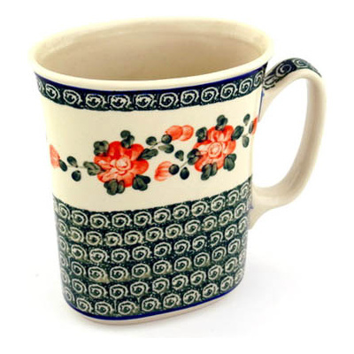 Polish Pottery Pitcher 40 oz Red Polish Poppy