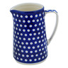 Polish Pottery Pitcher 45 oz Blue Eyes