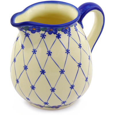 Polish Pottery Pitcher 45 oz Gossamer UNIKAT