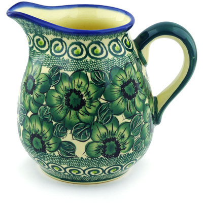 Polish Pottery Pitcher 45 oz Gratuitous Greens UNIKAT