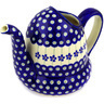 Polish Pottery Pitcher 46 oz Flowering Peacock