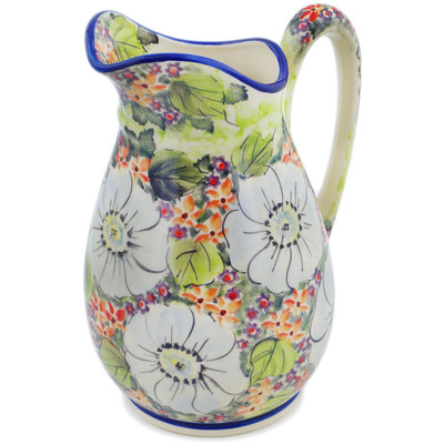 Polish Pottery Pitcher 52 oz Petal Whisper UNIKAT