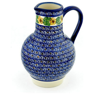 Polish Pottery Pitcher 55 oz Country Acres UNIKAT