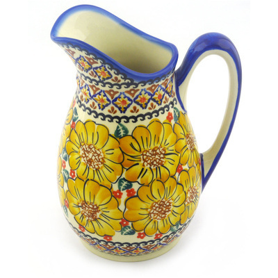 Polish Pottery Pitcher 55 oz UNIKAT