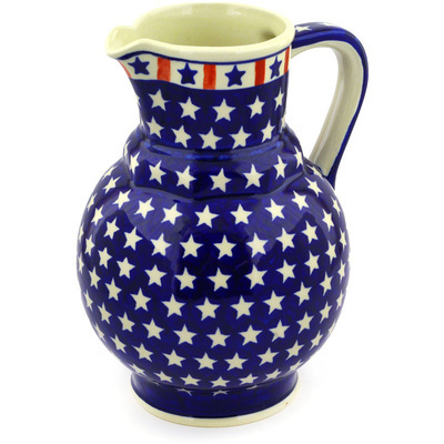 Polish Pottery Pitcher 59 oz Americana