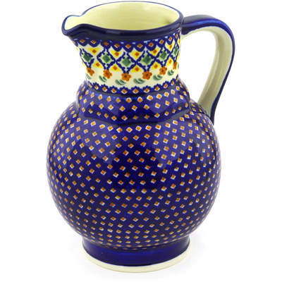 Polish Pottery Pitcher 59 oz Octoberfest