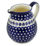 Polish Pottery Pitcher 6 Cup Flowering Peacock