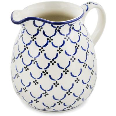 Polish Pottery Pitcher 6 Cup Garden Lattice