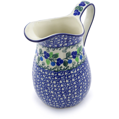 Polish Pottery Pitcher 6 Cup Limeberry