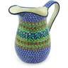 Polish Pottery Pitcher 6 Cup Mardi Gras UNIKAT
