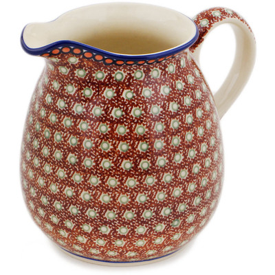 Polish Pottery Pitcher 6 Cup Rich Mocha UNIKAT