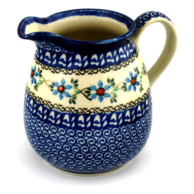 Polish Pottery Pitcher 6 Cup Shady Spring