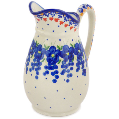 Polish Pottery Pitcher 6 cups Passion Poppy