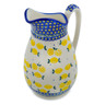 Polish Pottery Pitcher 6 cups When Life Gives You Lemons