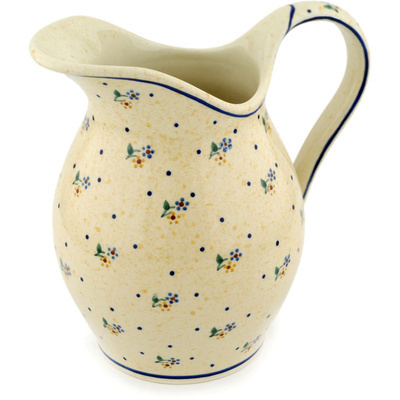 Polish Pottery Pitcher 7&frac34; Cup Country Meadow