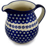 Polish Pottery Pitcher 7 Cup Flowering Peacock