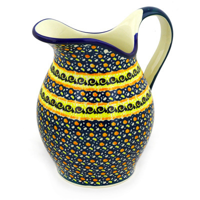 Polish Pottery Pitcher 7&frac34; Cup Western Sunrise