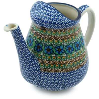 Polish Pottery Pitcher 71 oz Mardi Gra UNIKAT