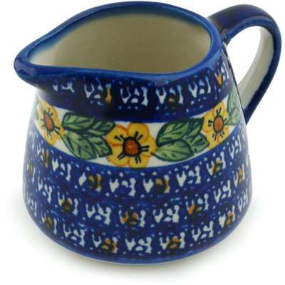 Polish Pottery Pitcher 8 oz Country Acres UNIKAT